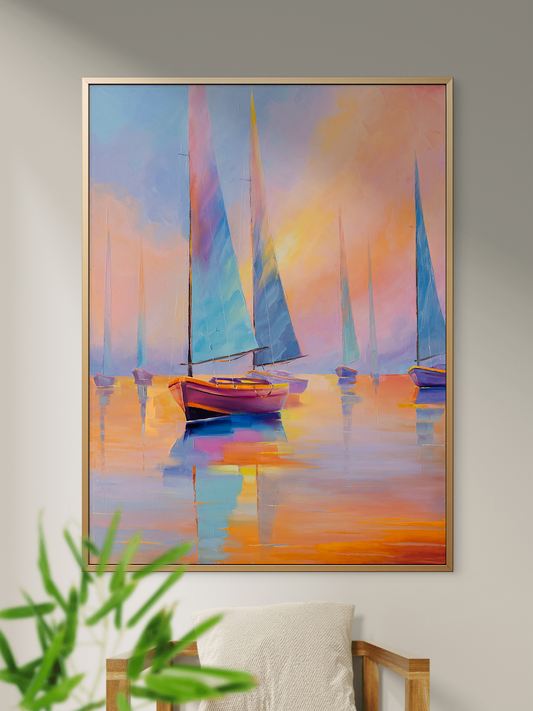 Veleros al atardecer - by Erick Treviño