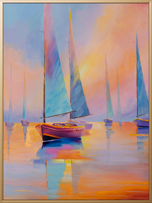 Veleros al atardecer - by Erick Treviño